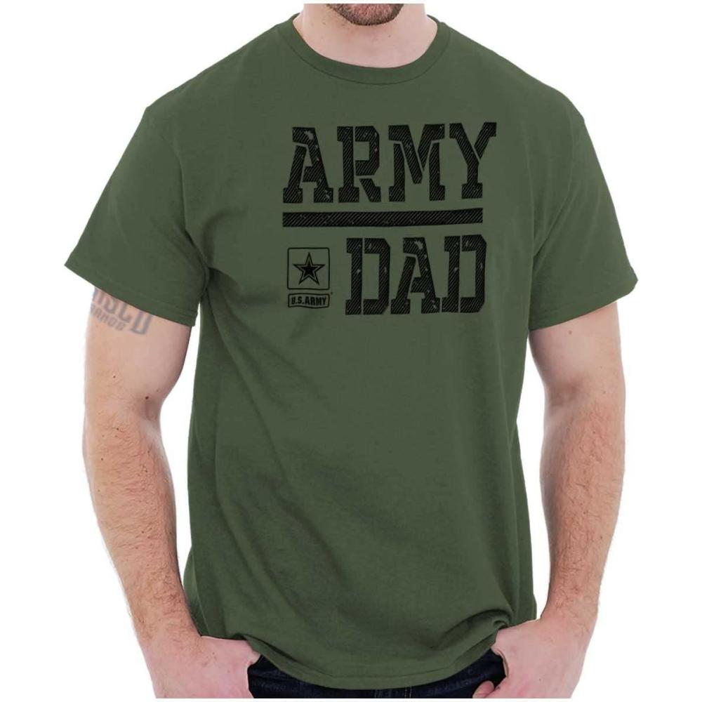 imageBrisco Brands US Army Dad Military Father Star Logo Mens Graphic T Shirt TeesMilitary Green