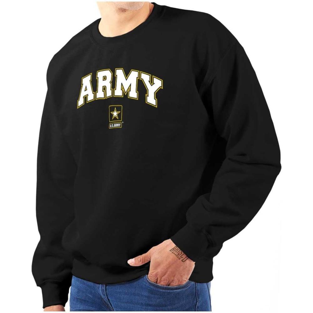 imageBrisco Brands United States Army American USA Sweatshirt for Men or WomenBlack