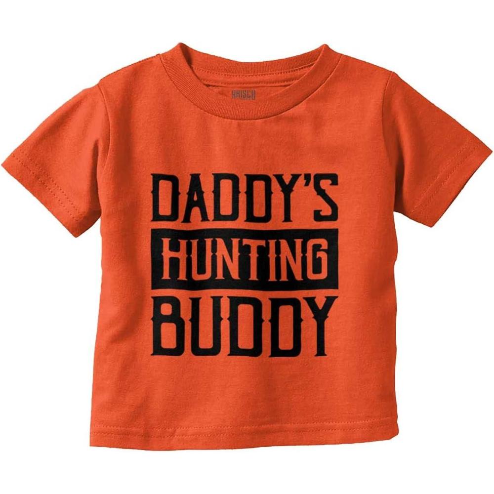 imageDaddys Hunting Buddy Hunters Kiddo Toddler Boy Girl T ShirtOrange