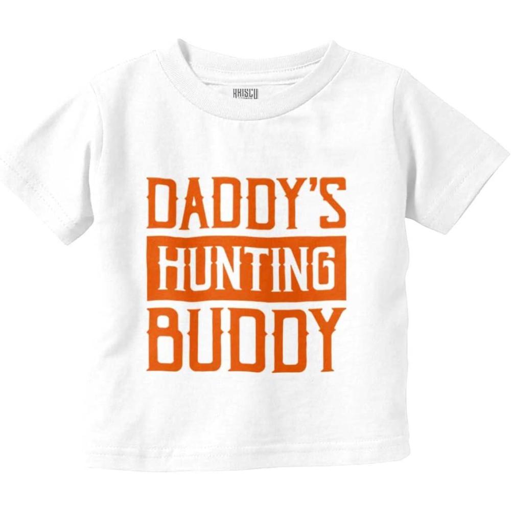 imageDaddys Hunting Buddy Hunters Kiddo Toddler Boy Girl T ShirtWhite
