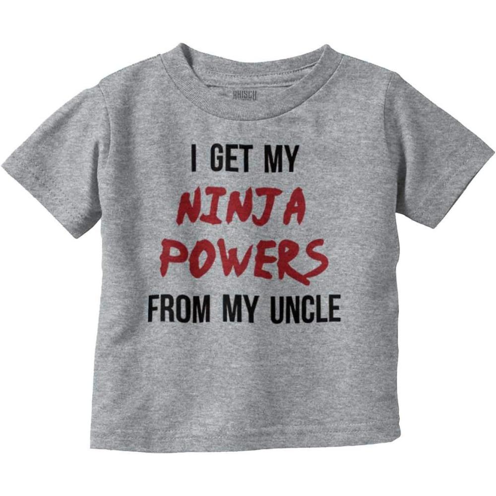 imageGet My Ninja Powers from My Uncle Toddler Boy Girl T ShirtHeather