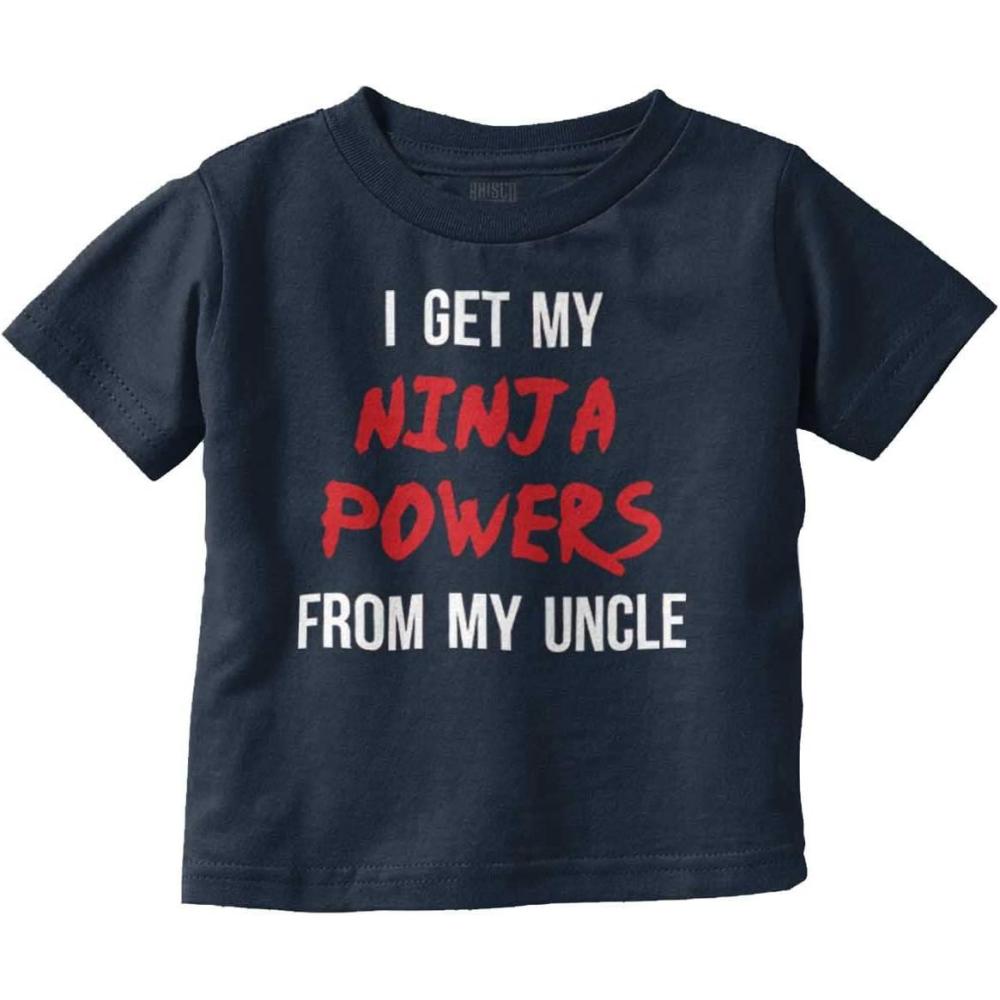 imageGet My Ninja Powers from My Uncle Toddler Boy Girl T ShirtNavy