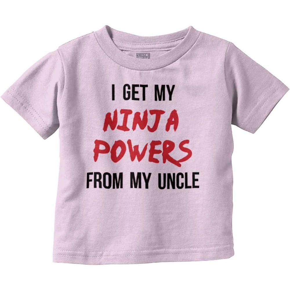 imageGet My Ninja Powers from My Uncle Toddler Boy Girl T ShirtPink