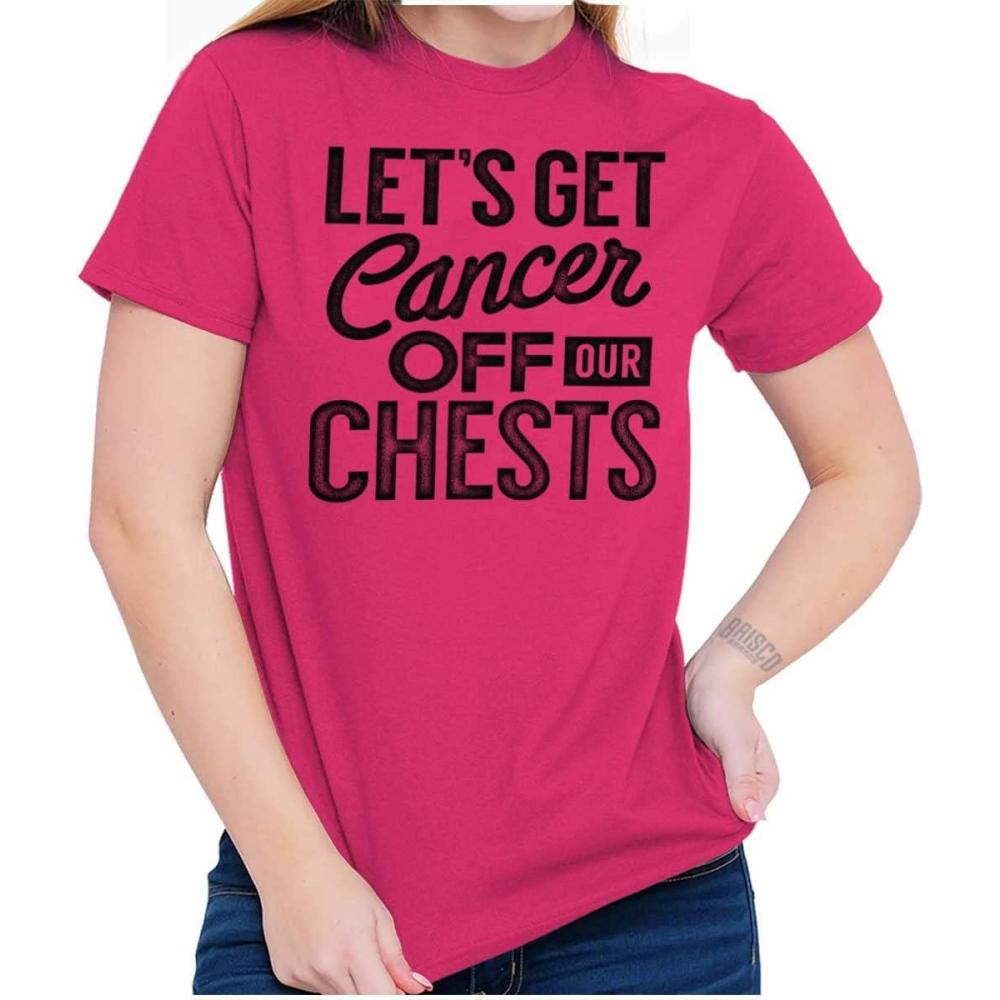 imageLets Get Cancer Off Our Chests Womens Graphic T Shirt TeesHeliconia