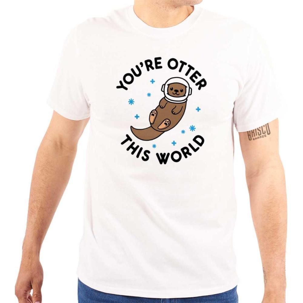 imageOtter This World Adorable Animal Womens Graphic T Shirt TeesWhite