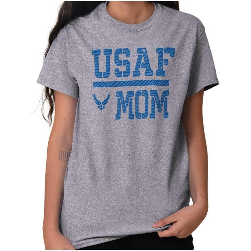 imageUS Air Force USAF Mother Military Mom Graphic T Shirt Men or WomenSport Grey