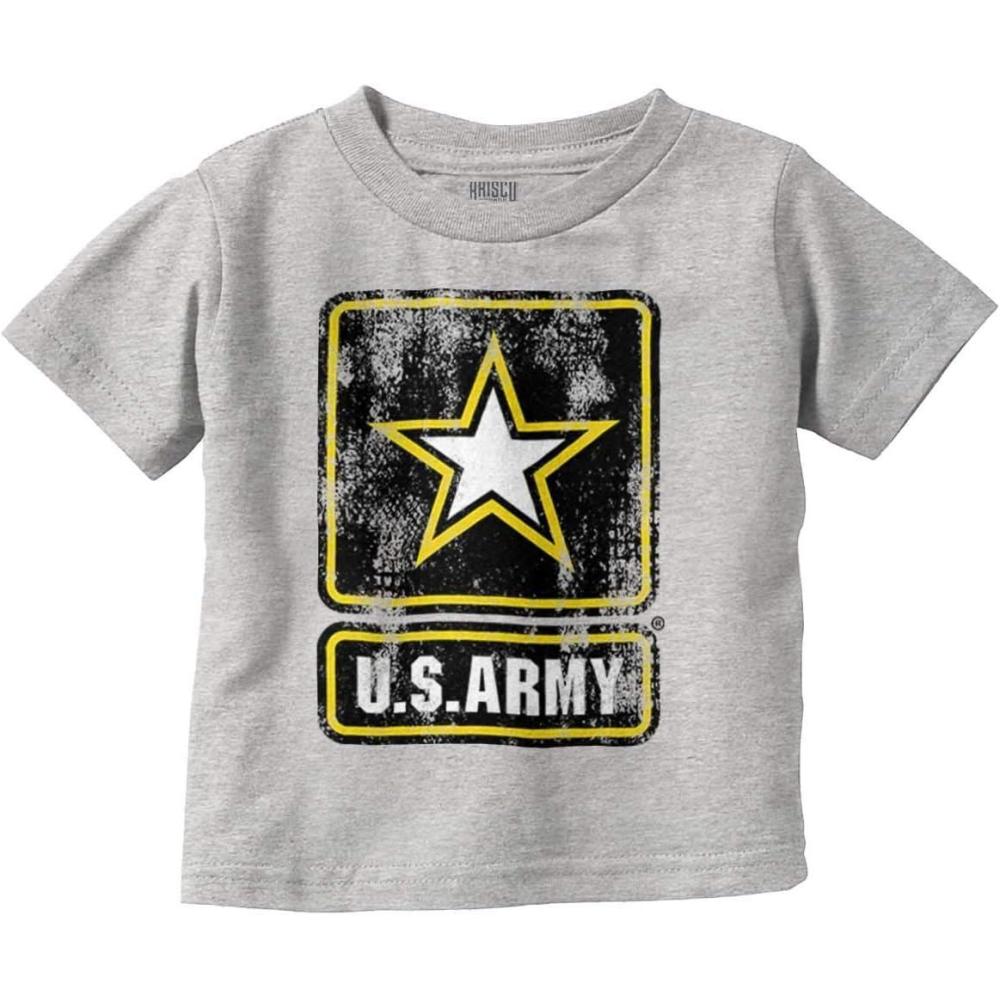imageUS Army United States Military Pride Toddler Boy Girl T ShirtHeather