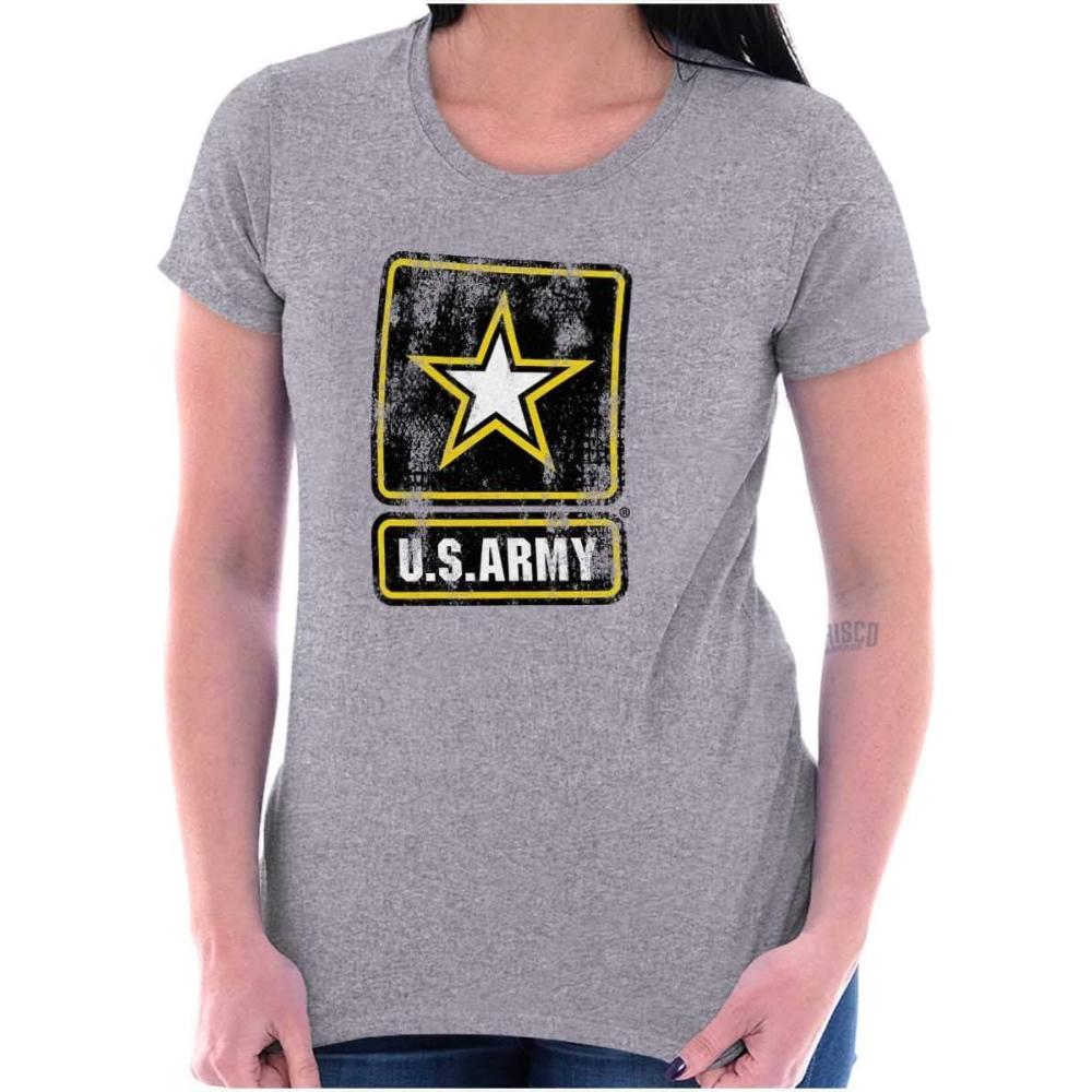 imageUS Army United States Military Pride Womens T Shirt Ladies Tee