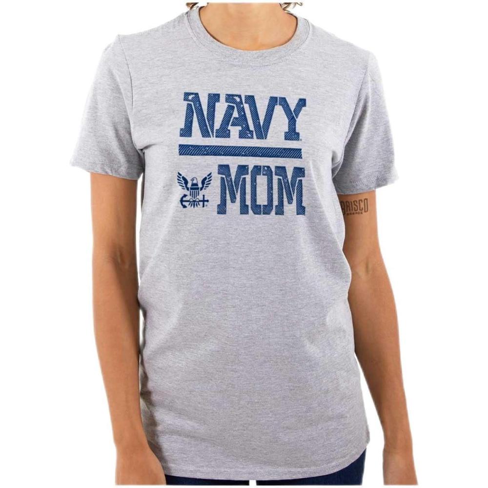 imageUnited States Navy Proud Military Mom Womens Graphic T Shirt TeesSport Grey