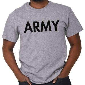 Army Military Physical Training PT Exercise Workout Graphic T Shirt(Sport Grey)