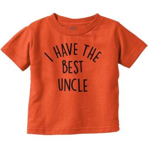 Brisco Brands I Have The Best Uncle Adorable Toddler Boy Girl T Shirt(Orange)