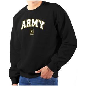 Brisco Brands United States Army American USA Sweatshirt for Men or Women(Black)