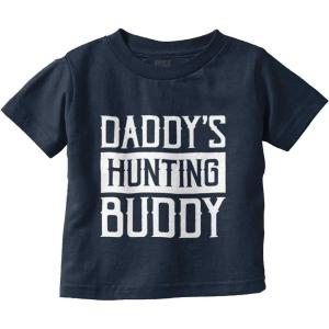 Daddy’s Hunting Buddy Hunter’s Kiddo Toddler Boy Girl T Shirt(Navy)