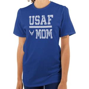 US Air Force USAF Mother Military Mom Graphic T Shirt Men or Women(Royal)