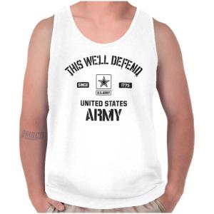 US Army This We’ll Defend Tank Top T Shirts Men Women(White)