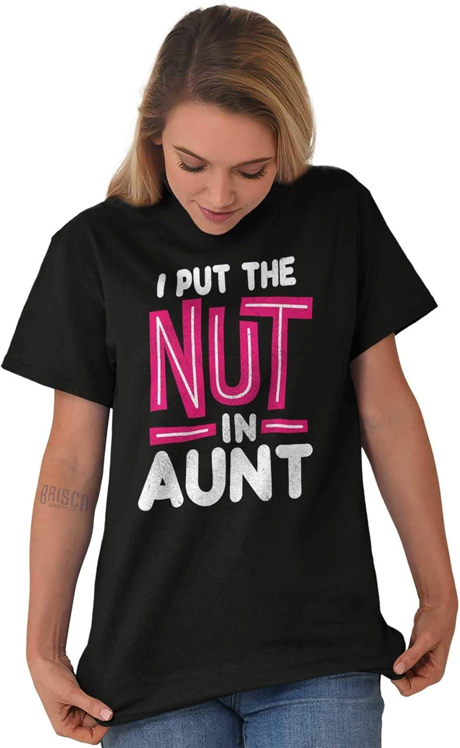 imageAunt Cute Funny Cool Crazy Auntie Womens Graphic T Shirt TeesBlack