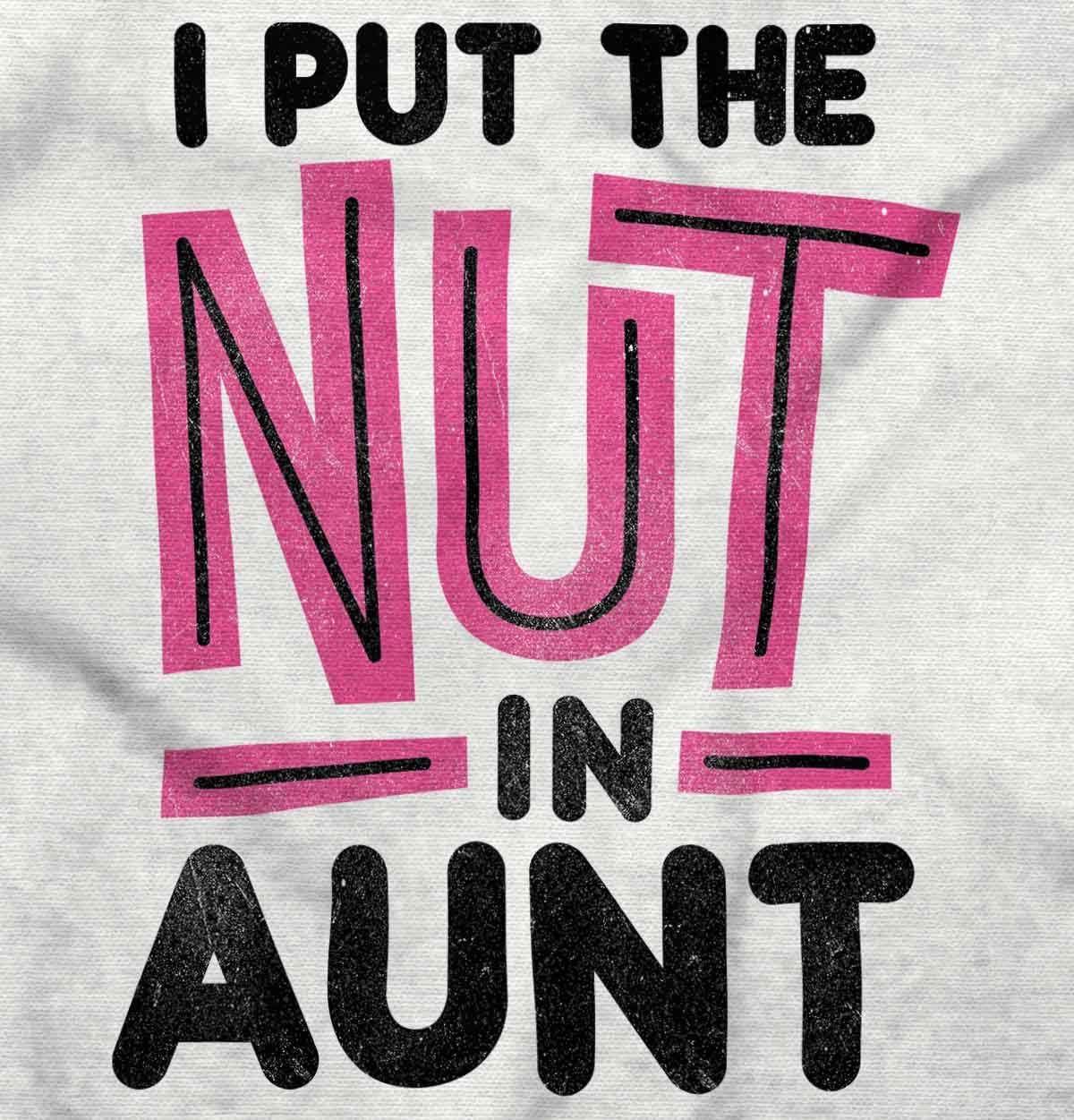 imageAunt Cute Funny Cool Crazy Auntie Womens Graphic T Shirt TeesWhite