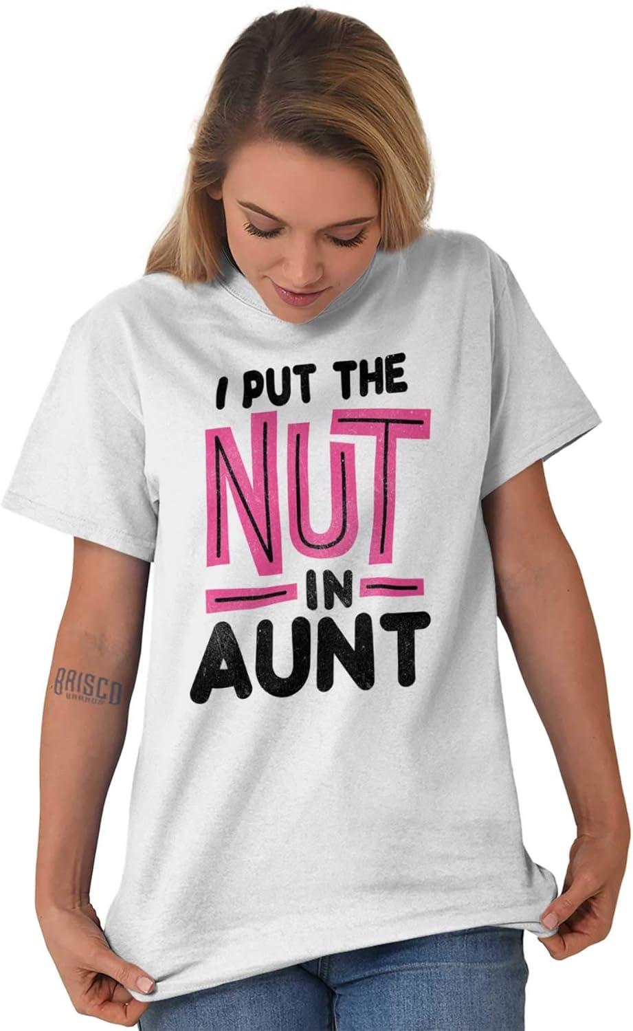 imageAunt Cute Funny Cool Crazy Auntie Womens Graphic T Shirt TeesWhite