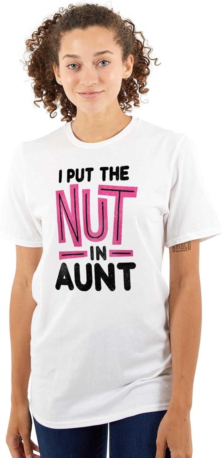 imageAunt Cute Funny Cool Crazy Auntie Womens Graphic T Shirt TeesWhite