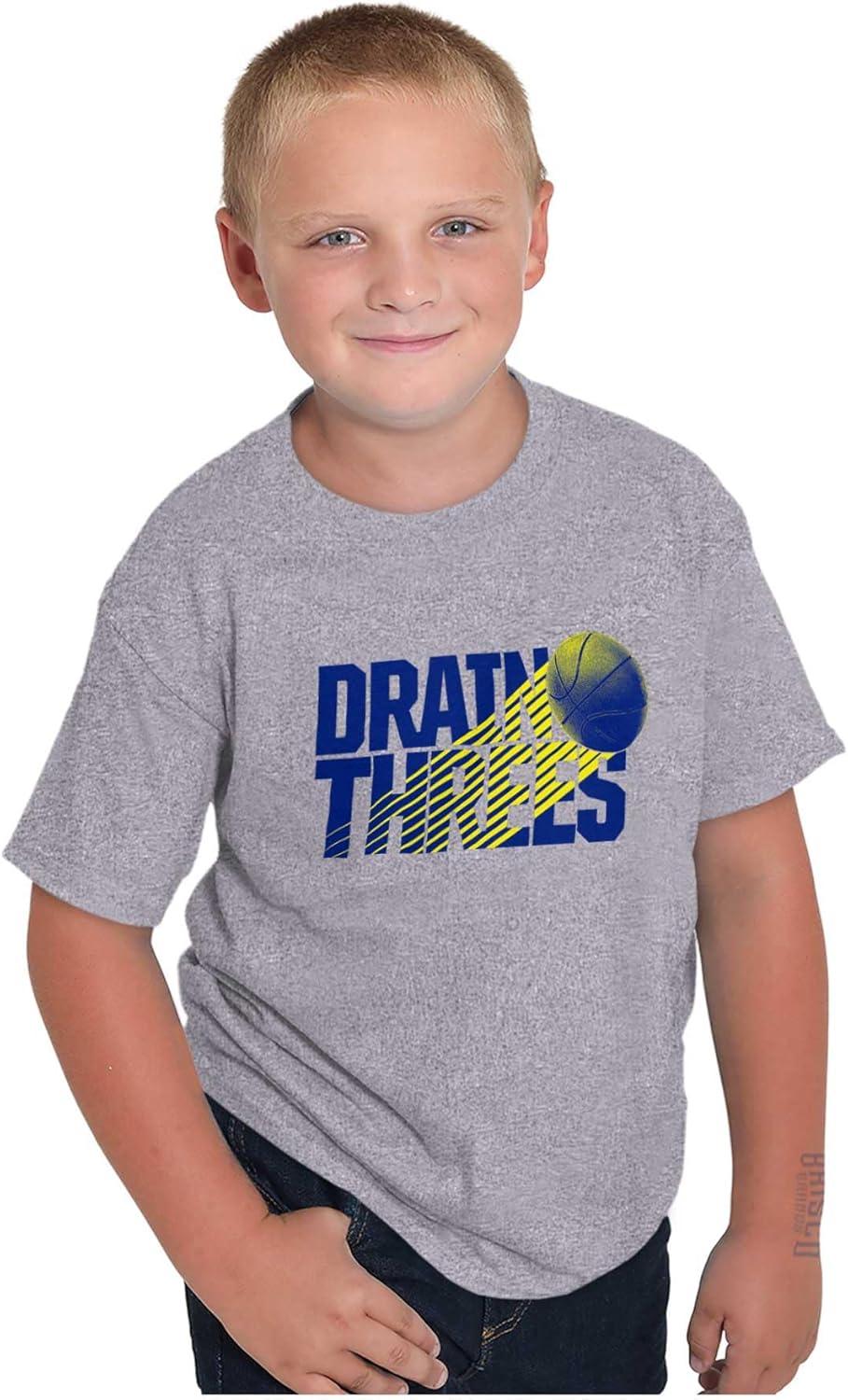 imageBasketball Drain Three Pointers Boys Kids T Shirt Tees TopsSport Grey