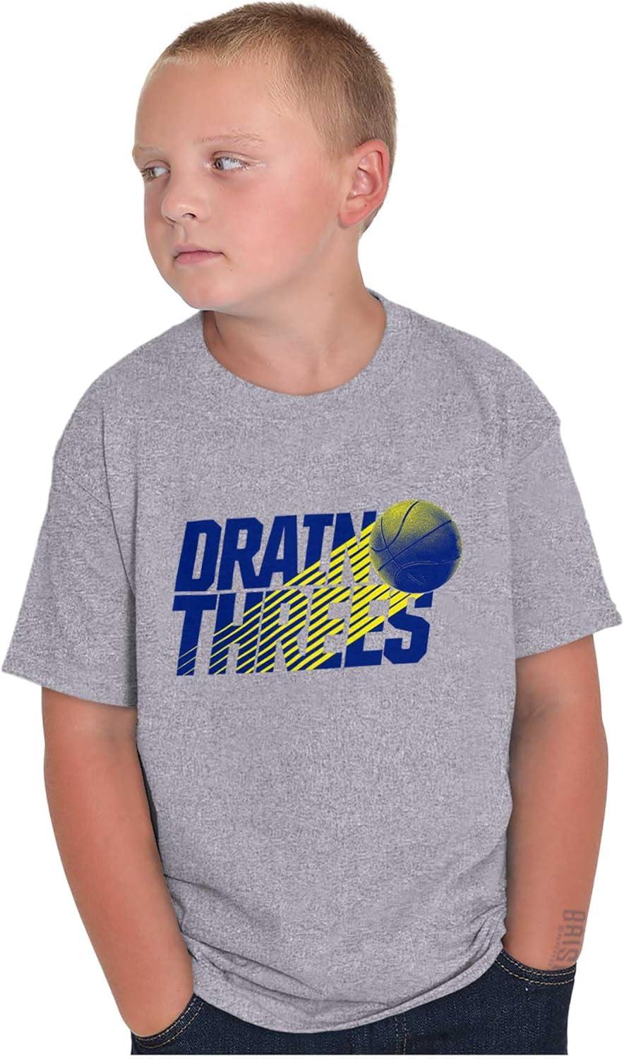 imageBasketball Drain Three Pointers Boys Kids T Shirt Tees TopsSport Grey