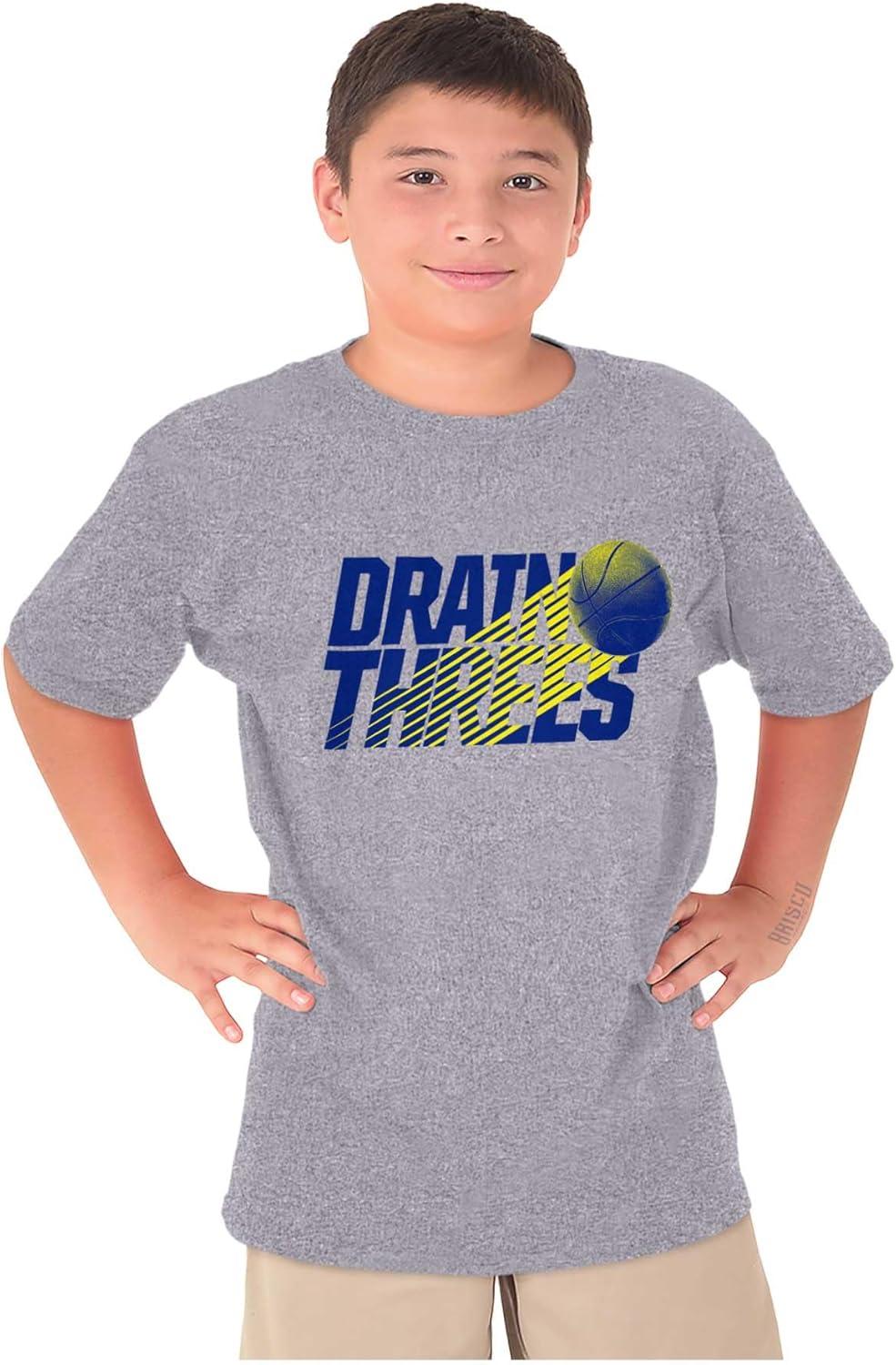 imageBasketball Drain Three Pointers Boys Kids T Shirt Tees TopsSport Grey