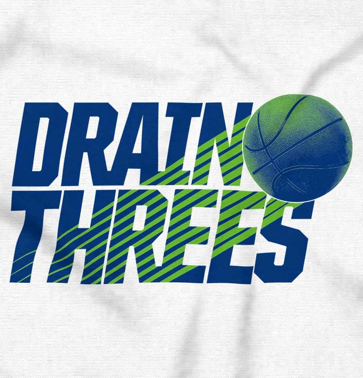 imageBasketball Drain Three Pointers Boys Kids T Shirt Tees TopsWhite