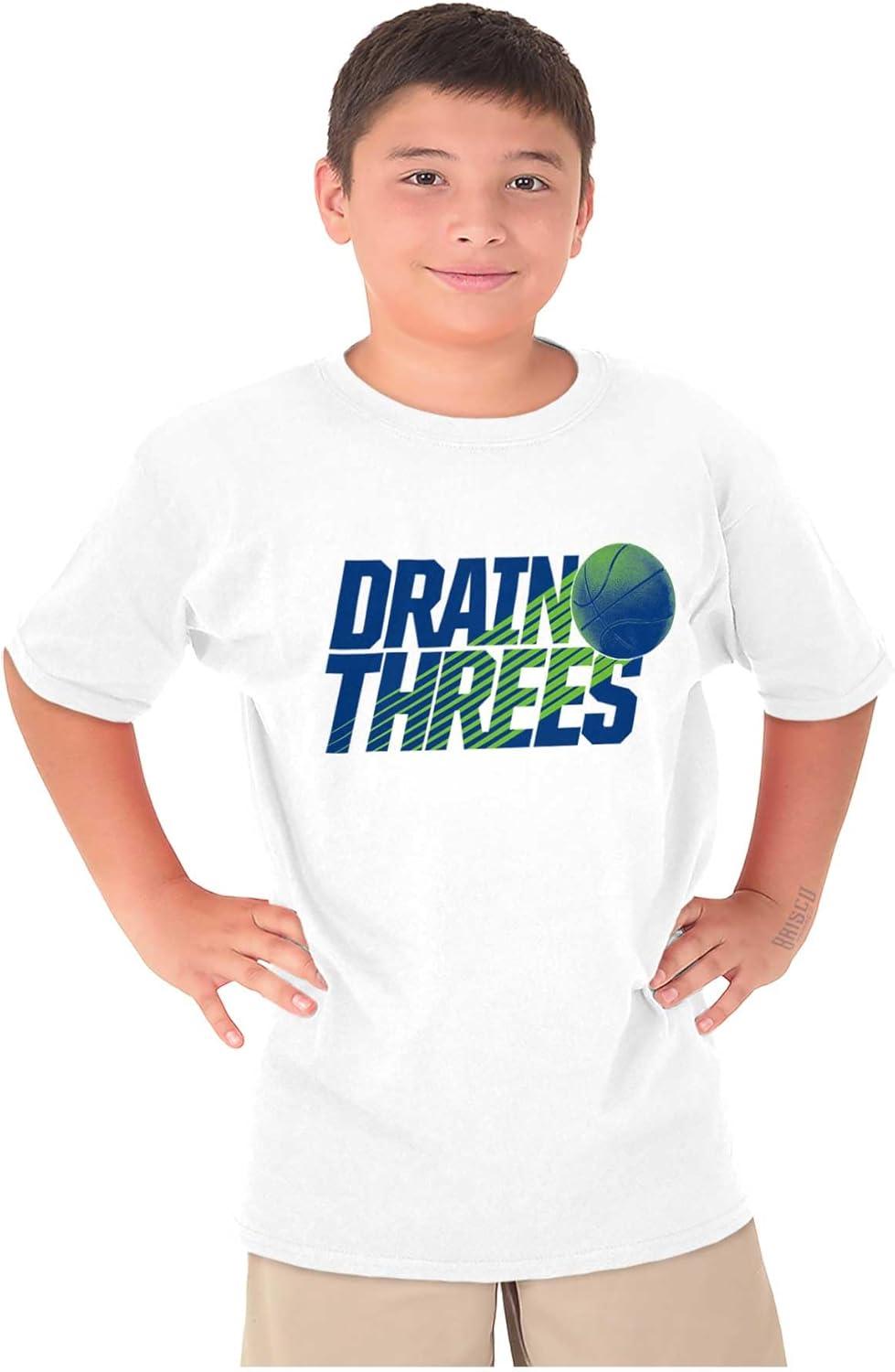 imageBasketball Drain Three Pointers Boys Kids T Shirt Tees TopsWhite