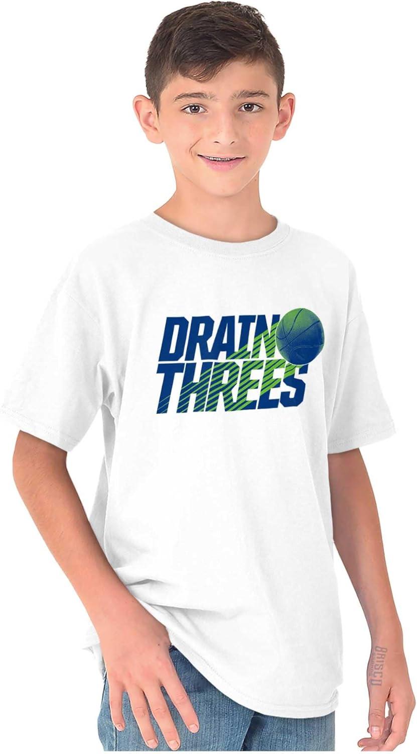 imageBasketball Drain Three Pointers Boys Kids T Shirt Tees TopsWhite