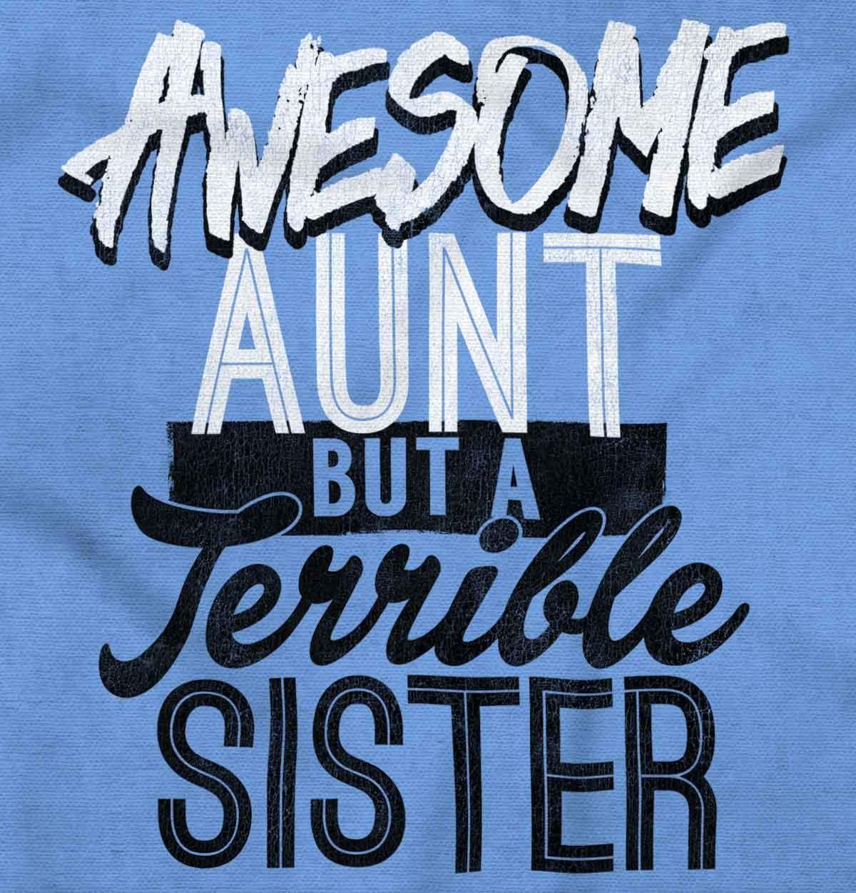imageBest Awesome Crazy Sister Cute Funny Womens Graphic T Shirt TeesCarolina Blue