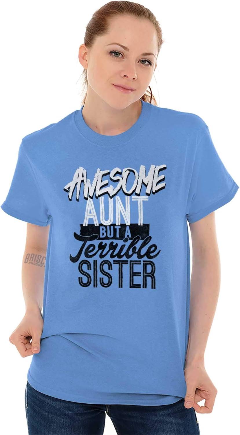 imageBest Awesome Crazy Sister Cute Funny Womens Graphic T Shirt TeesCarolina Blue