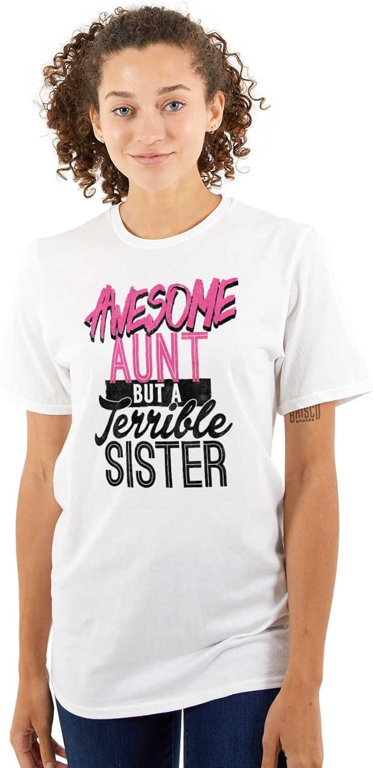 imageBest Awesome Crazy Sister Cute Funny Womens Graphic T Shirt TeesWhite