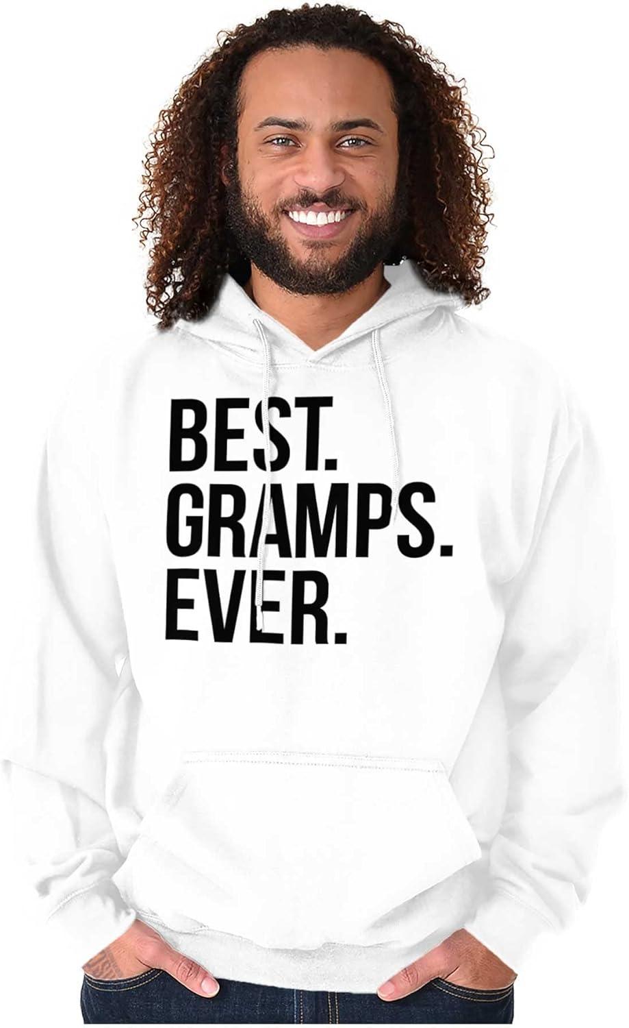 imageBest Gramps Ever Grandpa Grandfather Hoodie Hooded Sweatshirt MenWhite