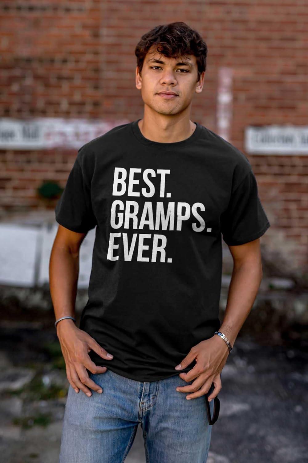 imageBest Gramps Ever Grandpa Grandfather Mens Graphic T Shirt TeesBlack