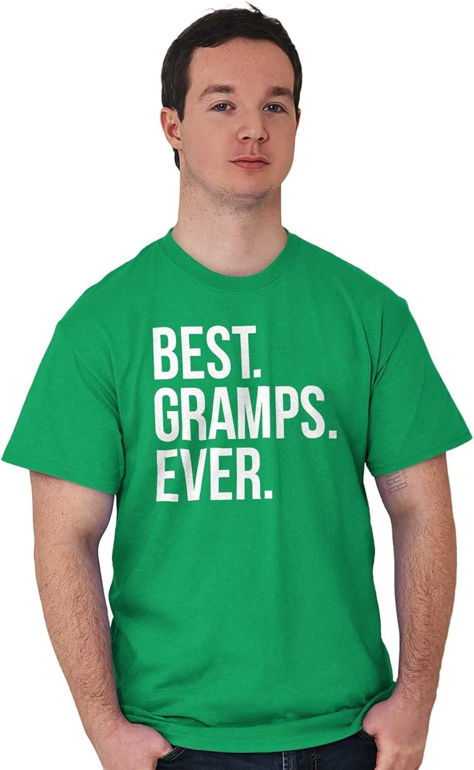 imageBest Gramps Ever Grandpa Grandfather Mens Graphic T Shirt TeesIrish Green