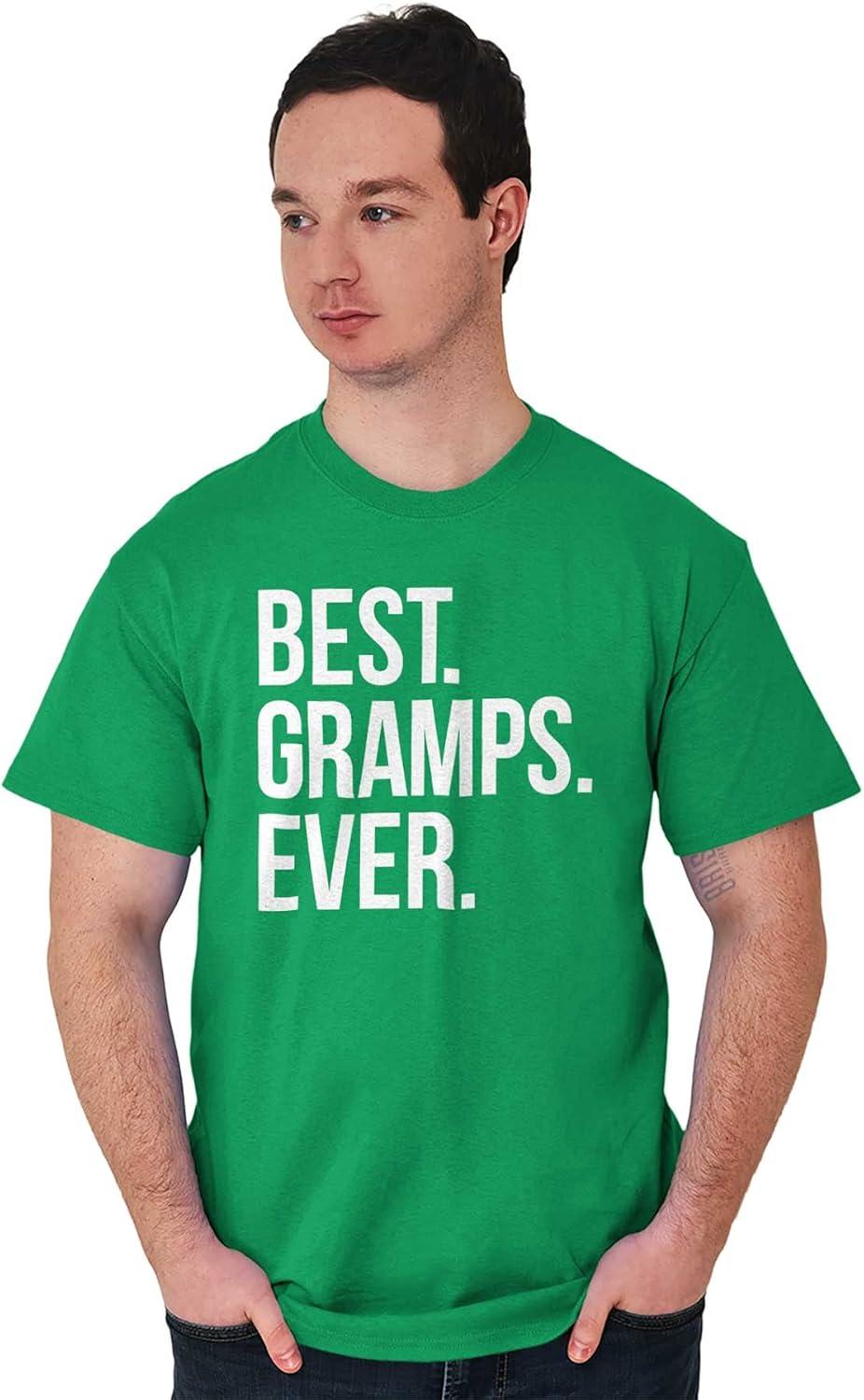 imageBest Gramps Ever Grandpa Grandfather Mens Graphic T Shirt TeesIrish Green