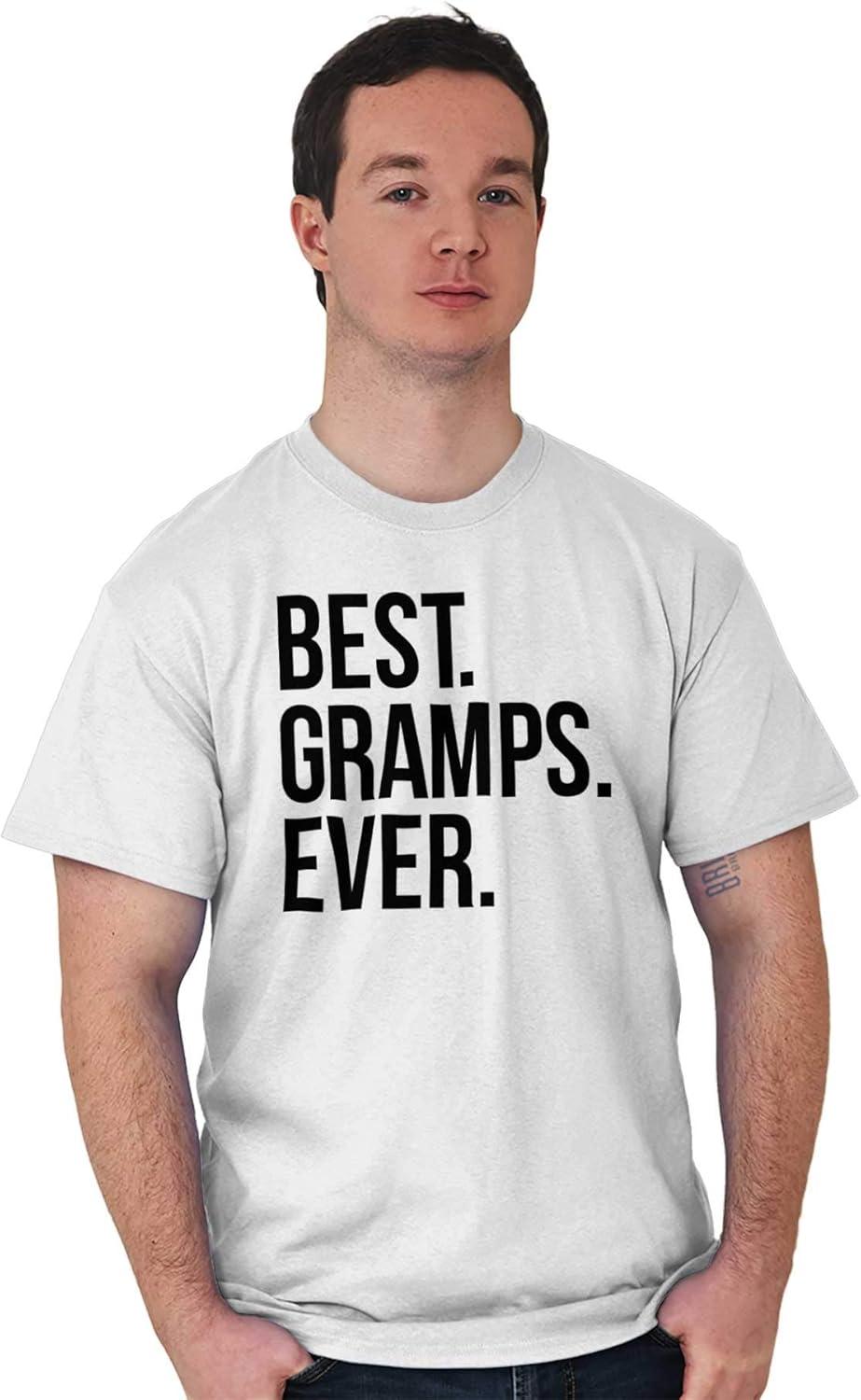 imageBest Gramps Ever Grandpa Grandfather Mens Graphic T Shirt TeesWhite