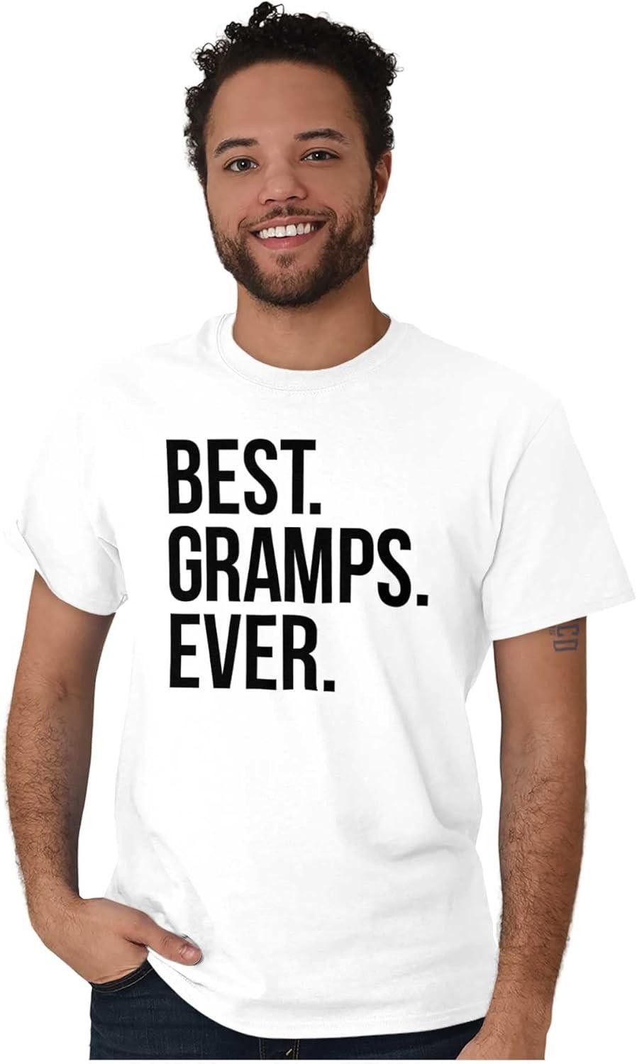 imageBest Gramps Ever Grandpa Grandfather Mens Graphic T Shirt TeesWhite