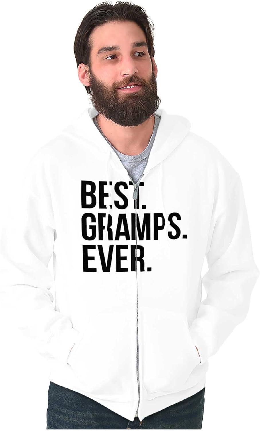 imageBest Gramps Ever Grandpa Grandfather Zip Hoodie Sweatshirt MenWhite