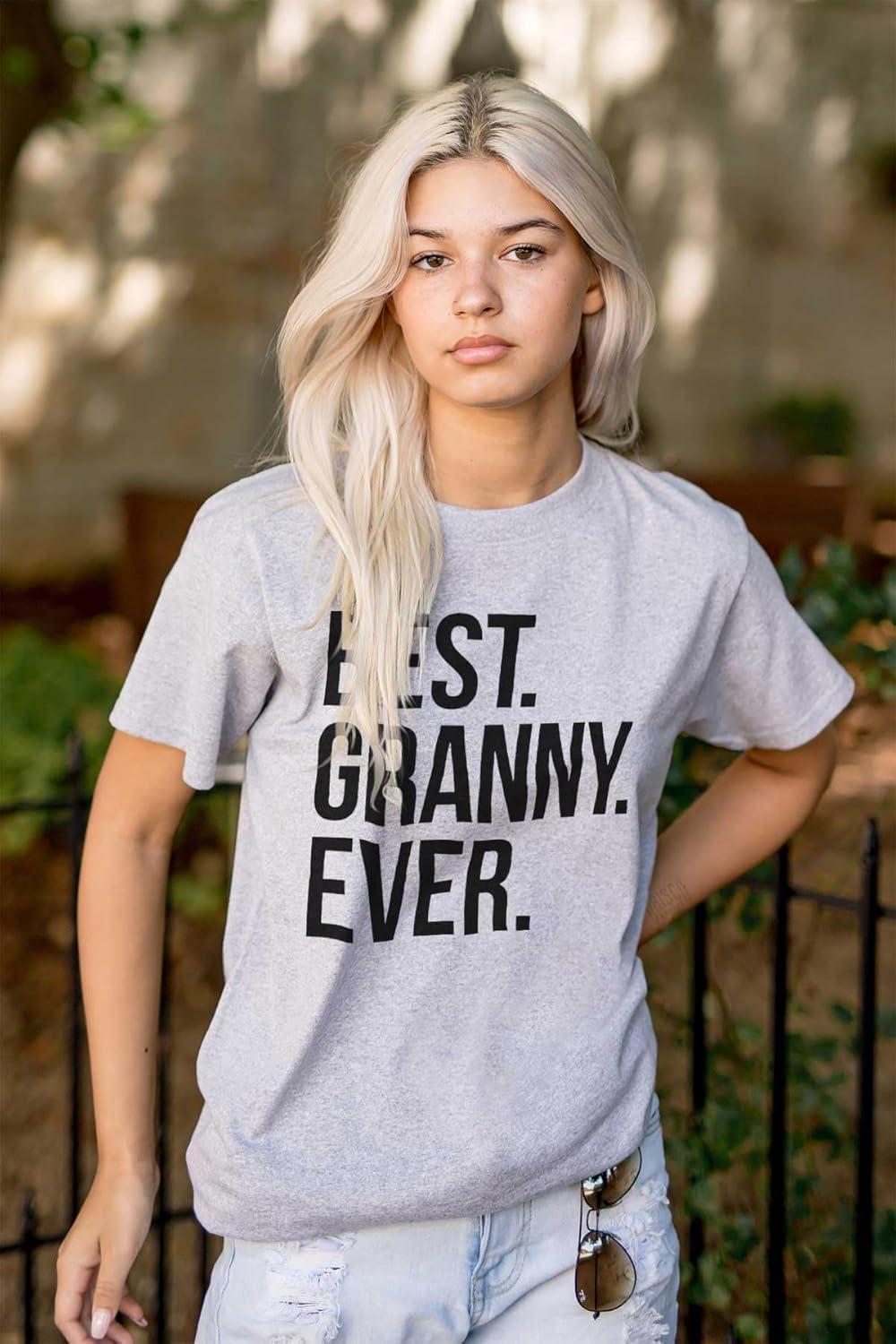 imageBest Granny Ever Grandma Grams Mother Womens Graphic T Shirt TeesSport Grey