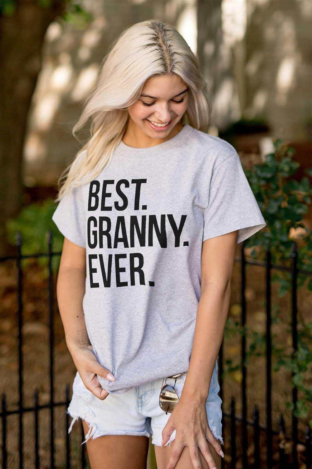 imageBest Granny Ever Grandma Grams Mother Womens Graphic T Shirt TeesSport Grey