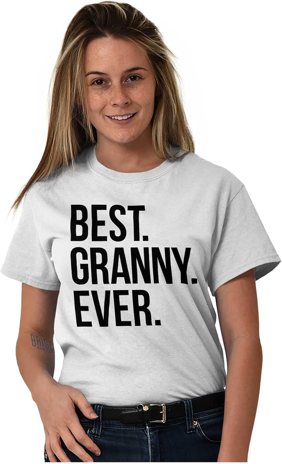 imageBest Granny Ever Grandma Grams Mother Womens Graphic T Shirt TeesWhite