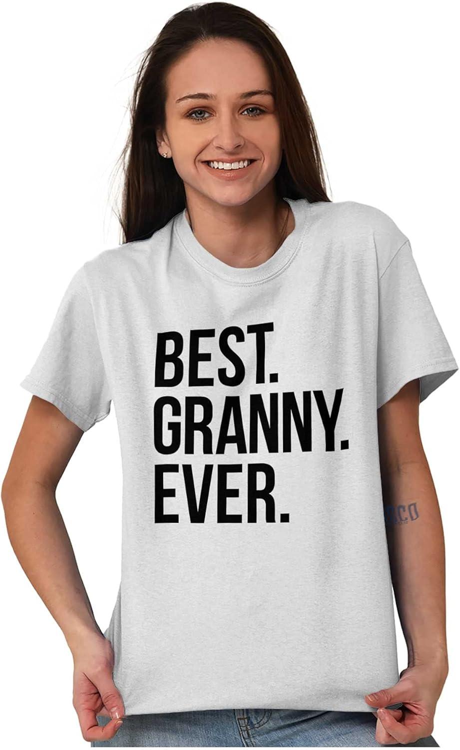 imageBest Granny Ever Grandma Grams Mother Womens Graphic T Shirt TeesWhite