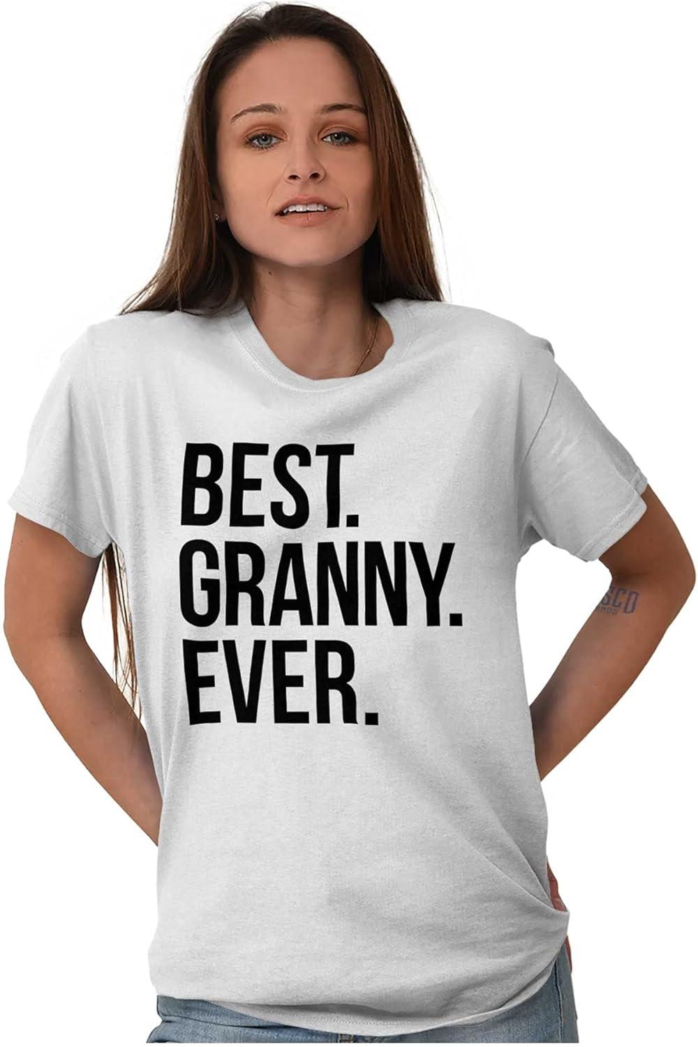 imageBest Granny Ever Grandma Grams Mother Womens Graphic T Shirt TeesWhite