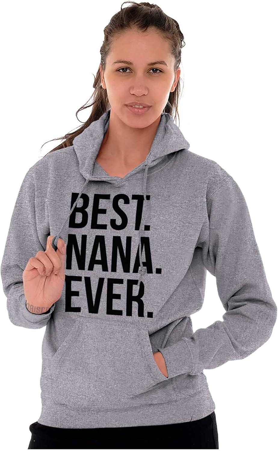 imageBest Nana Ever Grandmother Grandma Hoodie Sweatshirt WomenSport Grey