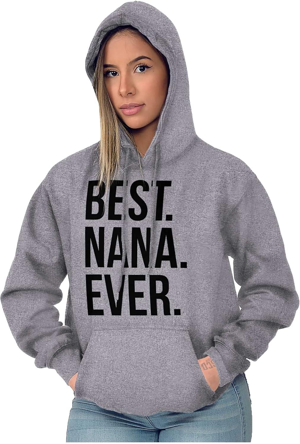 imageBest Nana Ever Grandmother Grandma Hoodie Sweatshirt WomenSport Grey