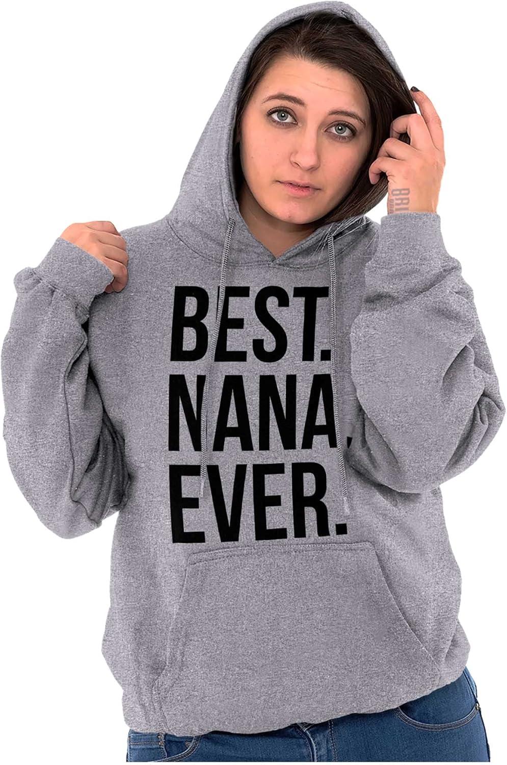imageBest Nana Ever Grandmother Grandma Hoodie Sweatshirt WomenSport Grey
