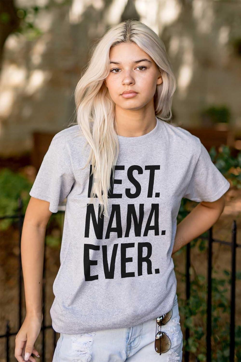 imageBest Nana Ever Grandmother Grandma Womens Graphic T Shirt TeesSport Grey