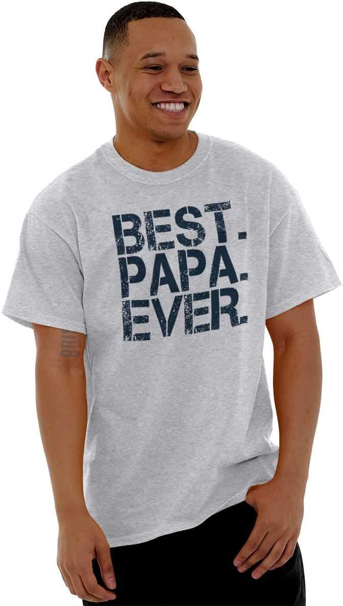 imageBest Papa Ever Worlds Greatest Father Mens Graphic T Shirt TeesAsh Grey