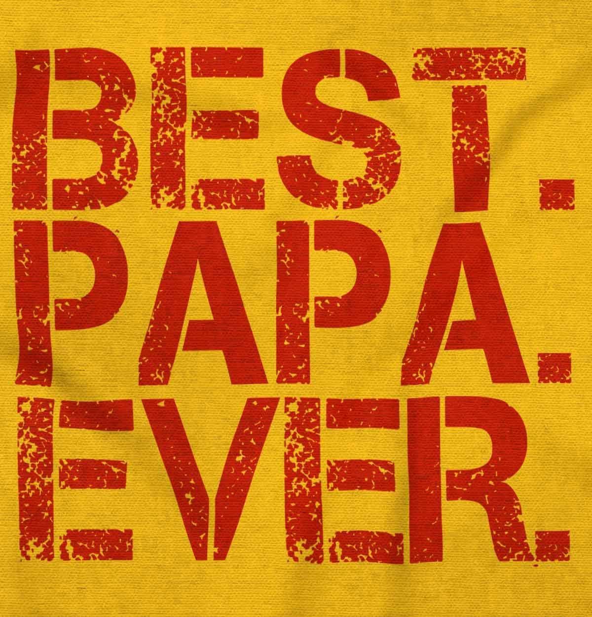 imageBest Papa Ever Worlds Greatest Father Mens Graphic T Shirt TeesGold